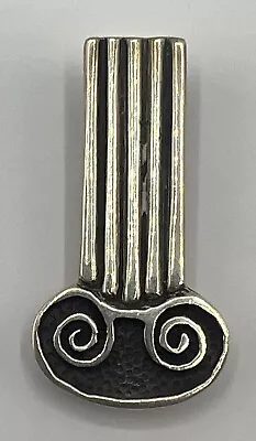 Vintage Sterling Silver Money Clip - Greek Column Design • $23.05