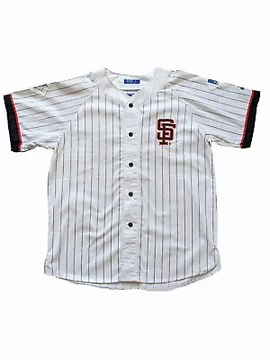 San Francisco Giants Pinstripe Vintage 90s Starter Jersey Large Bonds MLB • $150