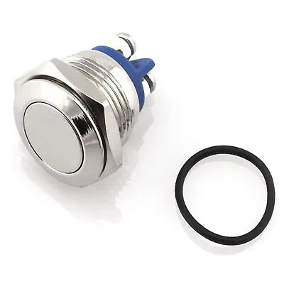 16mm Anti-Vandal Momentary Push Button Switch Stainless Steel Off-(ON) 1Pcs • $8.39