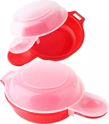 2 Sets Microwave Egg Cooker1 Minute Fast Egg Hamburg Omelet Maker Kitchen And • £10.10