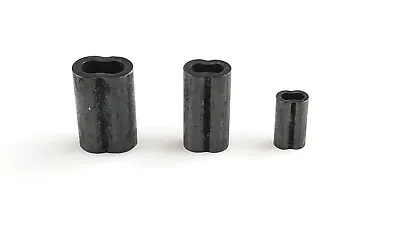 $7.50 • Buy 50 Rosco ® Double Barrel Compression Crimp Sleeves #1202-CS USA Thick Wall Black