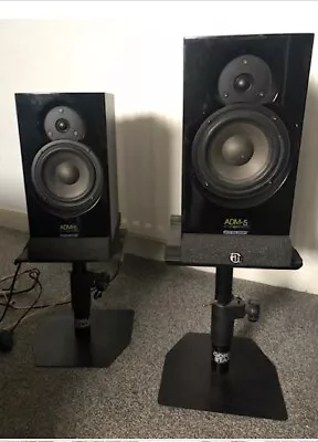 Adam Audio Adm-5 Active Dj Monitor Speakers For Home Studio With Stands • £100