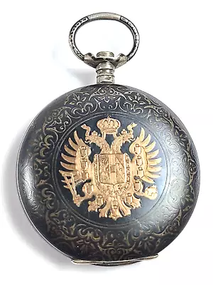 Antique Austria Hungary Presentation Pocket Watch Case Calvary Military Army • $850