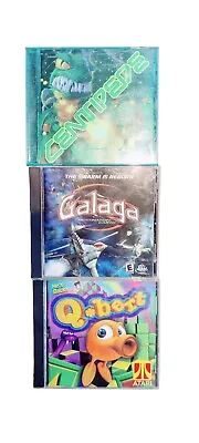 Lt Of 3 Three PC Games Q Bert Galaga Centipede Windows 95/98 • $25.50