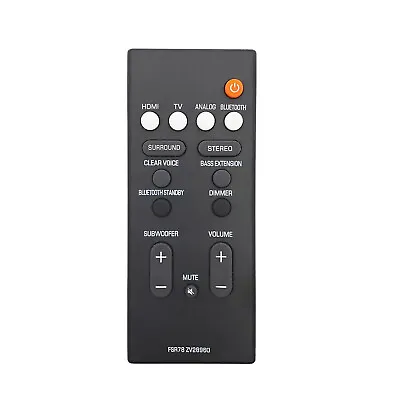 Audio Speaker Soundbar Remote Control For YAMAHA YAS-106 107 207 FSR78 ZV28960 • $17.15