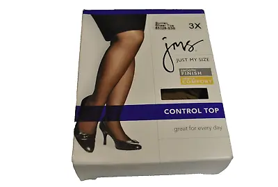 $8.99 • Buy Leggs Just My Size Control Top Pantyhose Sheer Toe Suntan Size 3X