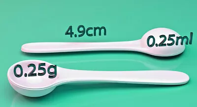 Measuring Spoon 250mg 0.25g Or 0.25ml Plastic Food Baking Medicine Powder • £2.20