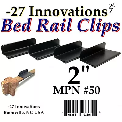 4 CLIPS Antique Flat Top Rail Iron Bed-Box Spring/Mattress CONVERSION KIT 2  • $43.95