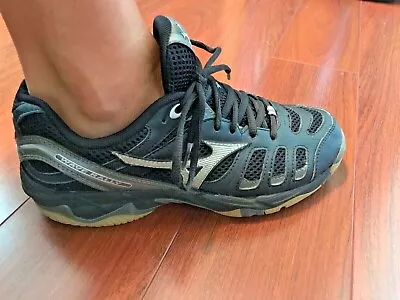 Mizuno Wave Rally Womens Size 8.5 Athletic Volleyball Black Running Shoes EUC! • $12.95