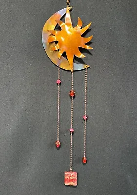 Stainless Steel Moon & Copper Sun Mobile By Succulent Metals Welded Artistry • $50