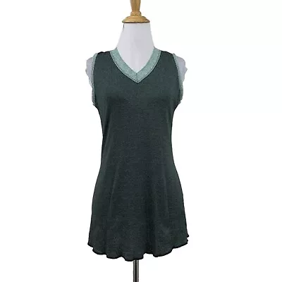 Michael Stars Maternity Tunic Tank Top Women One Size Fits Most Lace Trim V Neck • $16.95