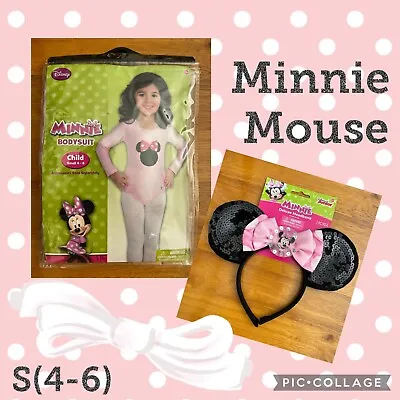 ✨Disney Junior ✨Minnie Mouse ✨Costume Girls Snap Closure Bodysuit Small 4-6✨ • $25