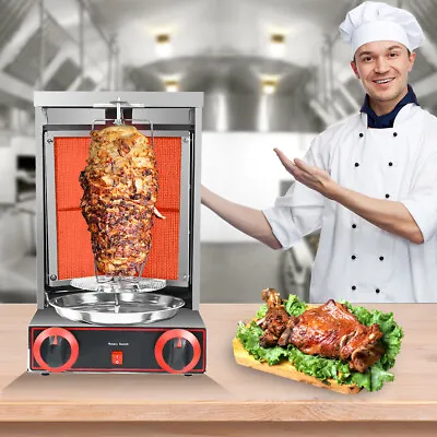 Shawarma Doner Kebab Machine Gyro Grill 2 Burner Spinning Vertical Broiler Top • $165.55