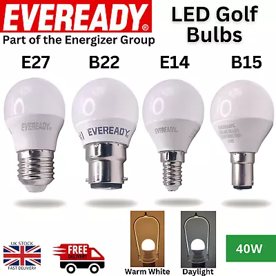 £0.99 • Buy Eveready 40W LED Golf Light Bulbs Round E14 B22 E27 B15 Lamp Bulb SES Screw