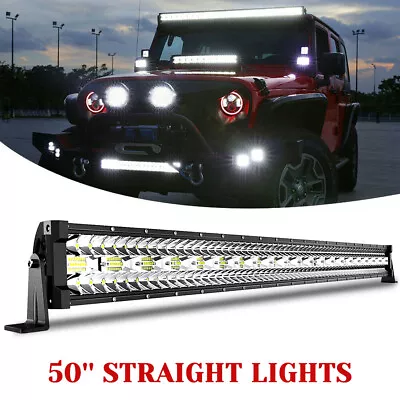 52 INCH Windshield 1100W LED Light Bar Straight Driving Lamp For Jeep JK JT JL • $75.90