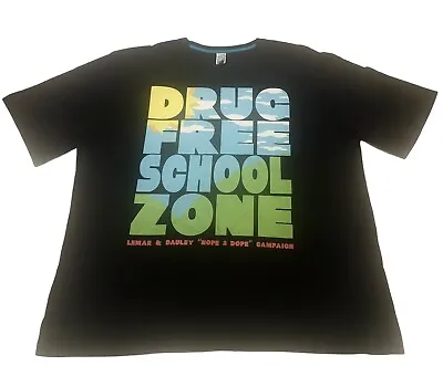 $32.95 • Buy Lemar Dauley Men's Nope 2 Dope Drug Free School Zone Black Dare T Shirt 2XL