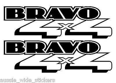 BRAVO 4X4 Dual Cab Ute Canopy Bullbar Decal Stickers PAIR 200mm • $6.90