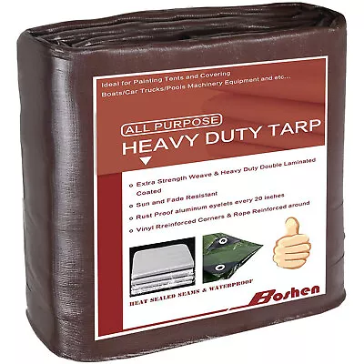 Extra Heavy Duty Poly Tarps 5/10/12/16/20 Mil Tarp Waterproof Cover Tarpaulin  • $226.98