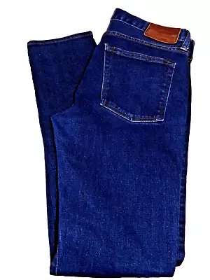J Crew 484 Mens 32x34 Dark Wash Denim Blue Jeans • $23
