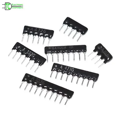 SIL Resistor Networks Common Pin DIP Exclusion Resistor Network 100 Ohm To 220K • £2.69