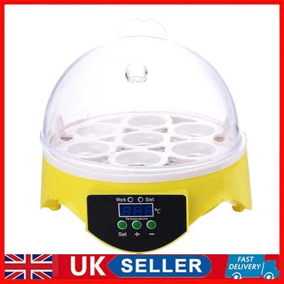 Mini 7 Egg Incubator Poultry Incubators Brooder Digital Temperature Control • £25.09