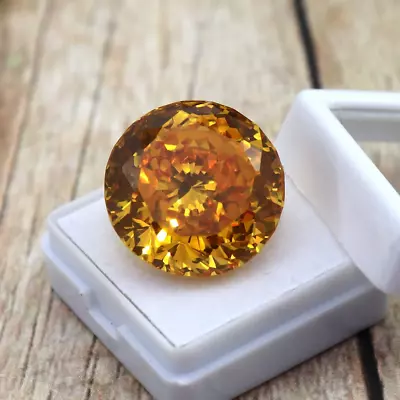 Natural Yellow Sapphire Stone 60-64 Cts Round Cut Shape Loose Certified Gemstone • £42.41