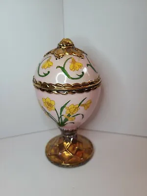 House Of Faberge Musical Eggs Narcissus Faberge Egg Pink • $24.99