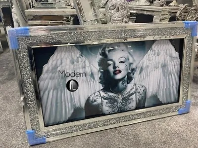 £99 • Buy Marilyn Monroe With Angel Wings Crushed Crystal Picture Frame - 120x70cm