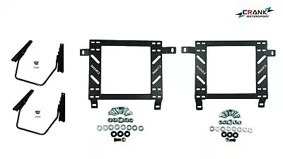 2xCrank Motorspor Seat Adapter Rail Mitsubishi Evo 4 5 6suit BRIDE RECARO SPARCO • $385