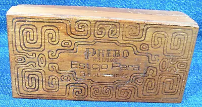 Vintage PHEBO  Carved Wood Box Brazil Perfume/Cologne/Toilet/Soap/Beauty/Parfume • $16