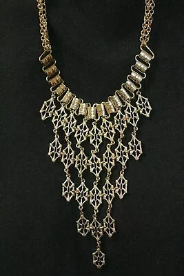 Melissa Gorga  Vintage Glam  Goldtone Web-Design 24-1/4  Bib Necklace • $29.99