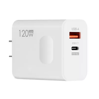 120W GaN Fast Charger PD USB-C Wall Charger Adapter For IPhone Samsung Universal • $7.95