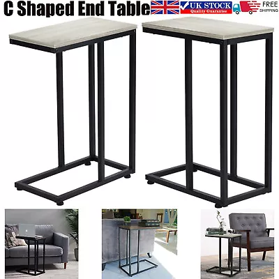 £24.98 • Buy C-Type Sofa Side Table Couch End Laptop Table Coffee Tea Snack Desk Living Room