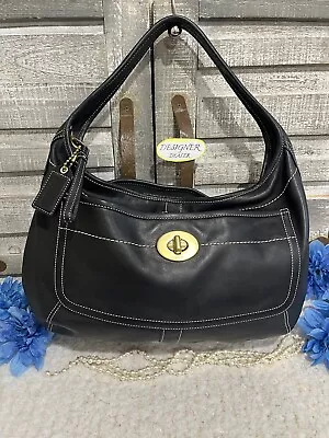 Authentic COACH Ergo Black Leather Large Hobo 10741 VGC! • £96.50