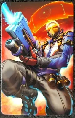 $4 • Buy SOLDIER 76 Overwatch Sticker Card ID Bank Game Party Loot Kids Decal PC Skate