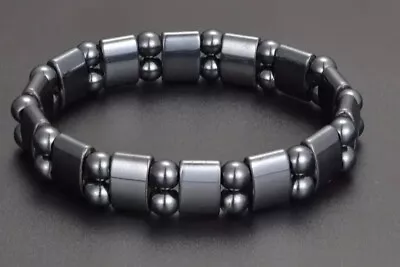 Hematite Magnetic Reiki Bracelet Gifts For All BNIP With Gift Bag Mens Jewellery • £4.99