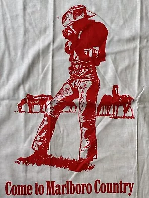 Vtg 80s Rayon Blend Marlboro Country Tee Shirt Cowboy Deadstock Single Stitch • $48