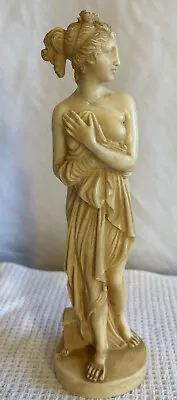 G. Ruggeri￼  9 1/2”Goddess Woman Alabaster Art Sculpture Statue On Base Italy • $49