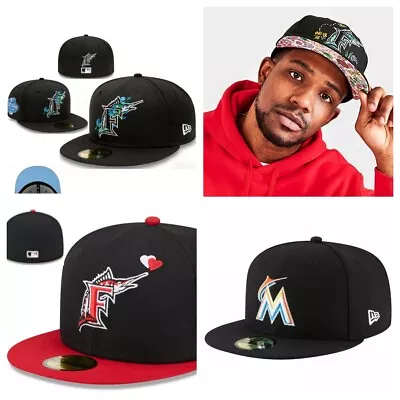 Miami Marlins Fitted Hat MLB Baseball New Collection Men's Baseball Hat Cap • $20.66