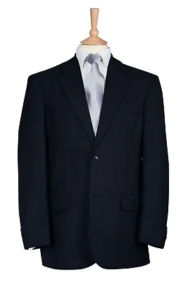 Navy Blue Suit Jacket 52 Short Masonic Masons Wool Freemasons Funeral Formal Men • £129