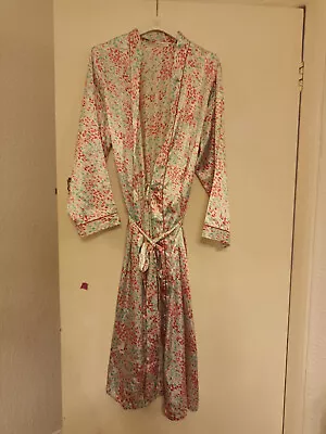 M&S Per Una Multicoloured Satin Feel Dressing Gown Robe In Size 16 - 18 - NWOT • £16.99