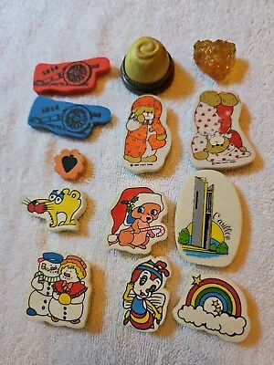 Vintage 80's Erasers  - Lot Of Over 12 • $9.99