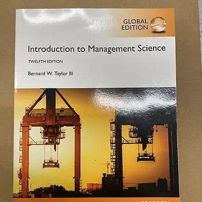 Introduction To Management Science Global Edition. Taylor 9781292092911 New** • $75