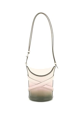 $2193.41 • Buy Alexander Mcqueen The Small Curve Bucket Bag  White,Pink,Green Leather
