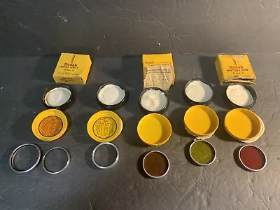 $39 • Buy Lot Of 5 KODAK Series VI Filters  Wratten Porta 2+, 3+, Red, Yellow And Orange