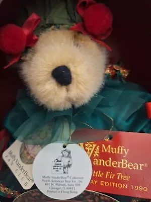 Muffy Vanderbear Special Edition “Little Fir Tree” Christmas Bear Plush 1990 • $25