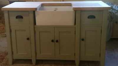£1225 • Buy Painted Free Standing Kitchen Belfast Sink Unit Housing And Cupboard 