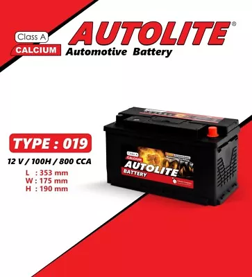 Battery 019 Heavy Duty 100AH 800cca VAN TRUCK LORRY TRACTOR MAINTENANCE FREE  • £79.90