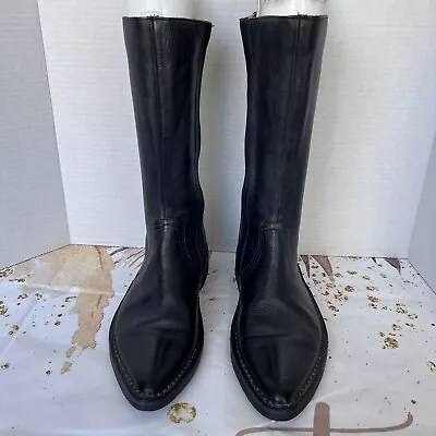 Rare Sisley Womens Size 39 Vero Cuoio Leather Pointed Boots. Low Heal • $34