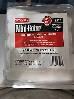 10 Pk Wooster R225-6 6  Mini Paint Roller Cover 3/8  Nap Woven Fabric • $13.99